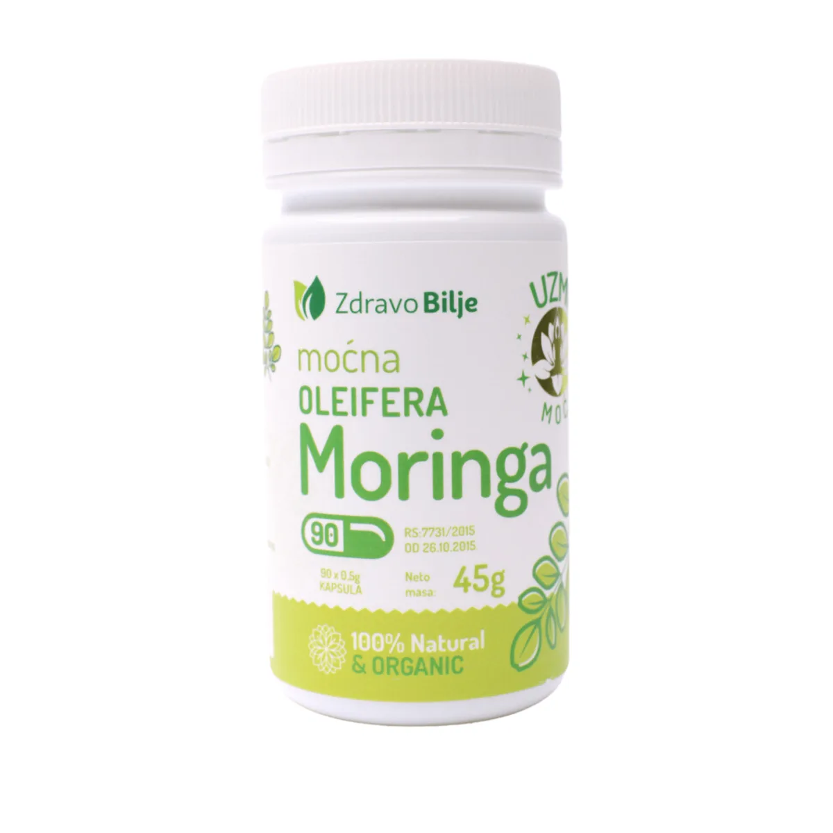 Moćna OLEIFERA Moringa u kapsulama, 45 g