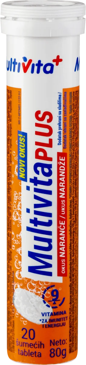 Multivita PLUS šumeće tablete - narandža, 80 g