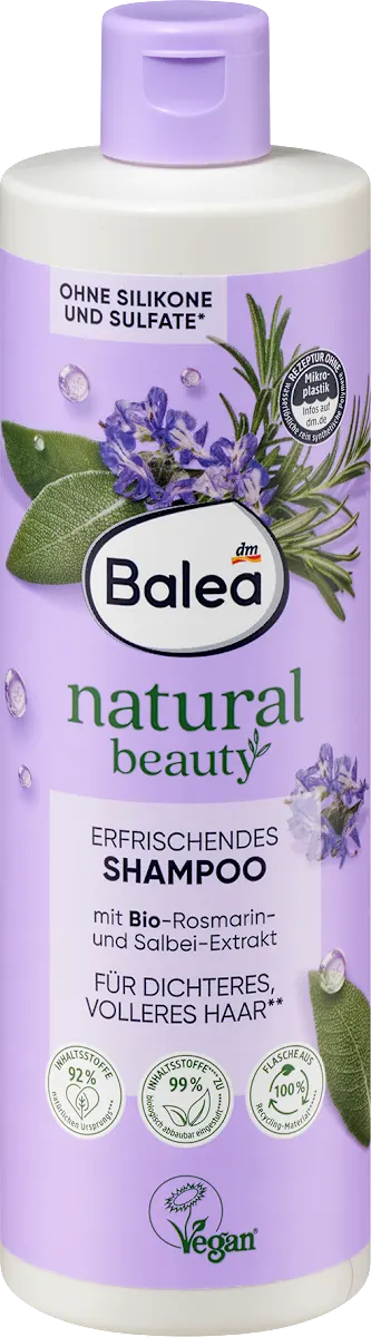 natural beauty osvežavajući šampon za kosu, 400 ml