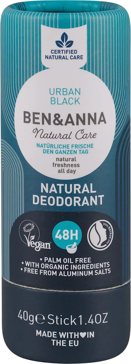 Natural Care dezodorans u stiku - URBAN BLACK, 40 g