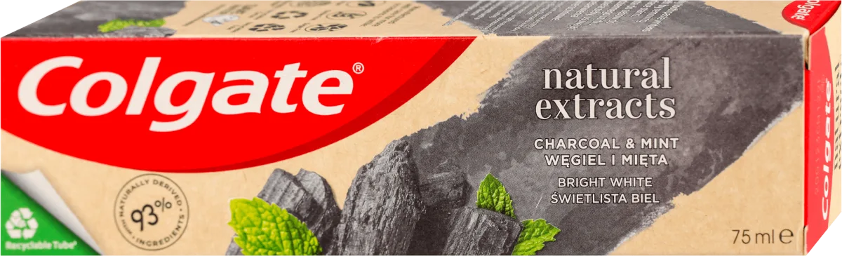 Natural Extracts pasta za zube - Charcoal & Whit, 75 ml
