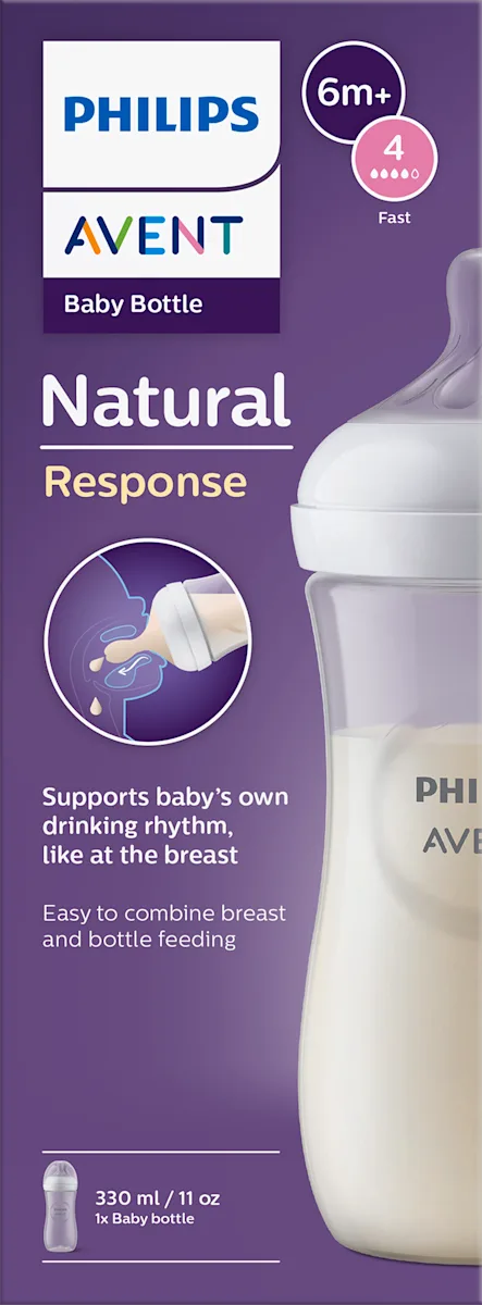 Natural Response plastična flašica za bebe, od 6+ meseci, zapremina 330ml, 1 kom