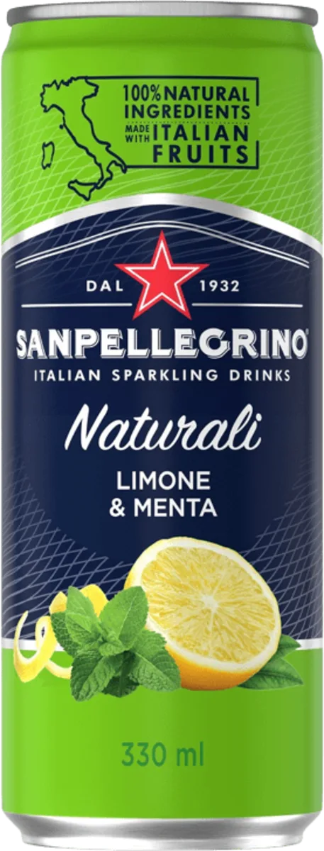 Naturali blago gazirani napitak - limun i menta, 0,33 l