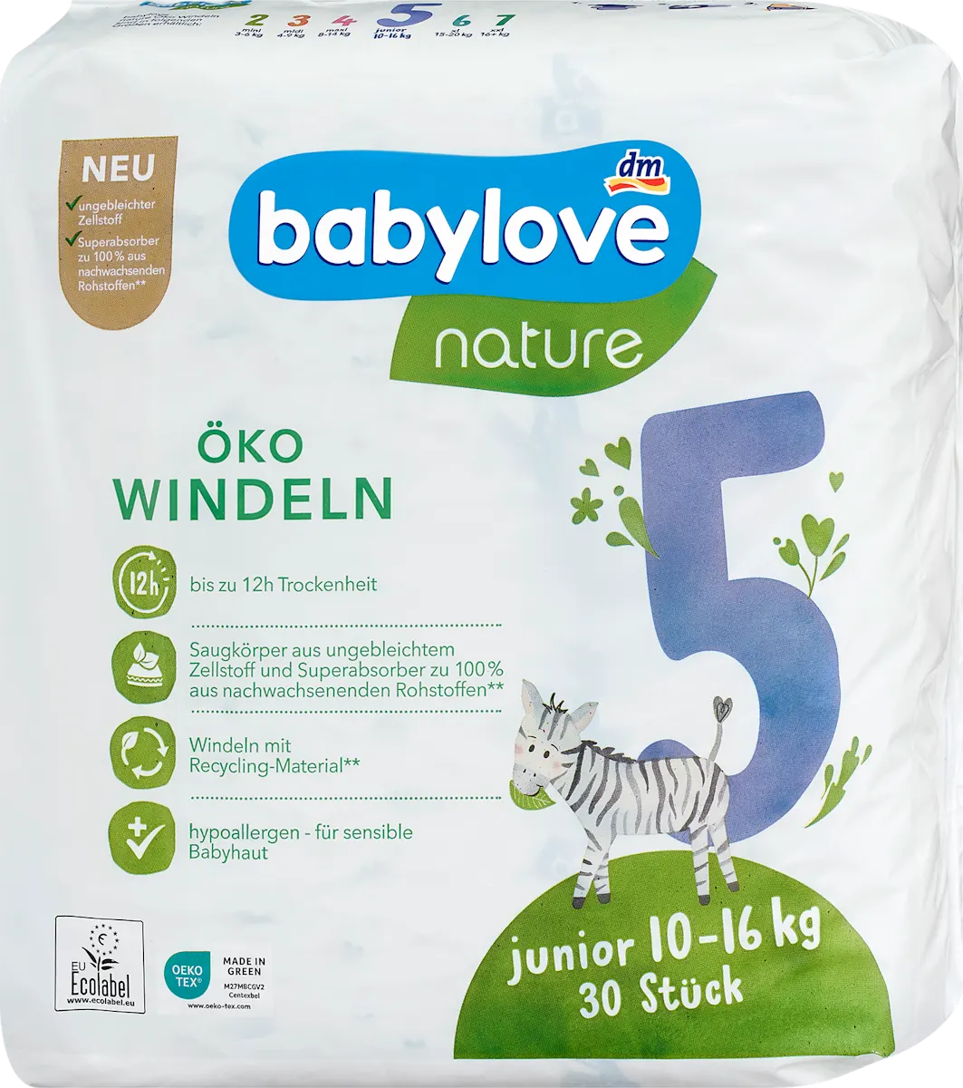 nature pelene, veličina 5 junior (10-16kg), 30 kom