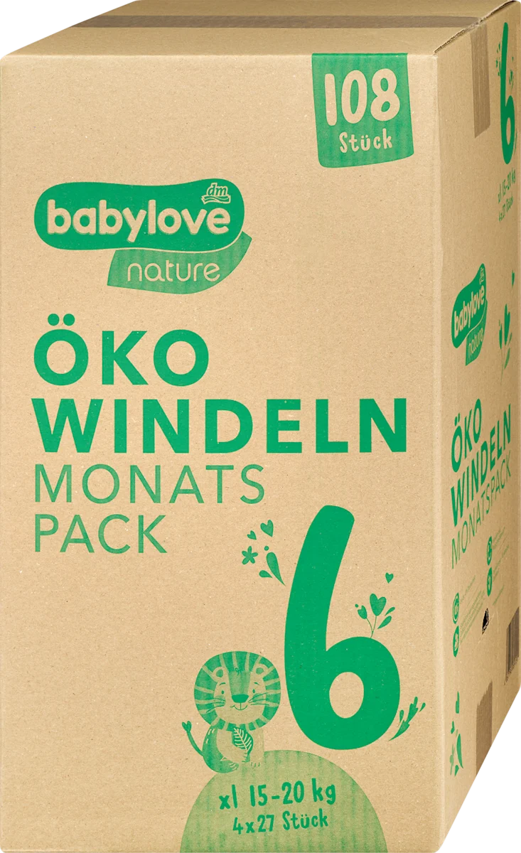 nature pelene, veličina 6 xl (15-20 kg), mesečno pakovanje: 4 x 27 kom., 108 kom