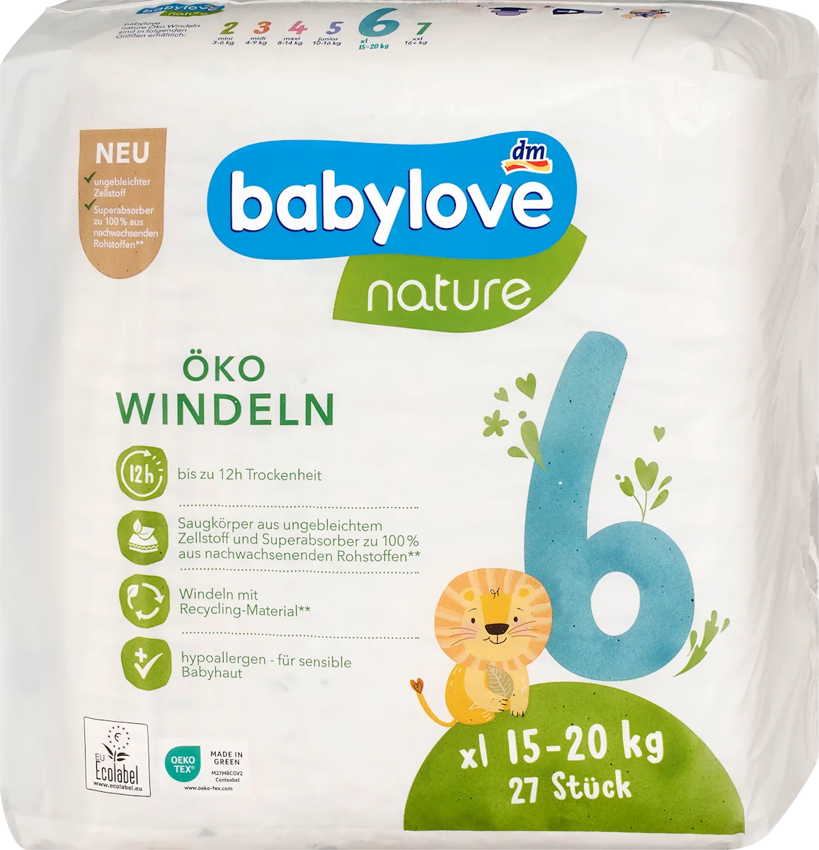 nature pelene, veličina 6 xl (15-20kg), 27 kom