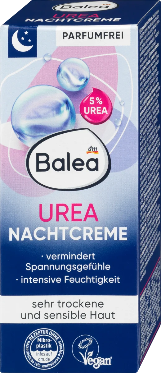 Noćna krema sa ureom za suvu i osetljivu kožu, 50 ml