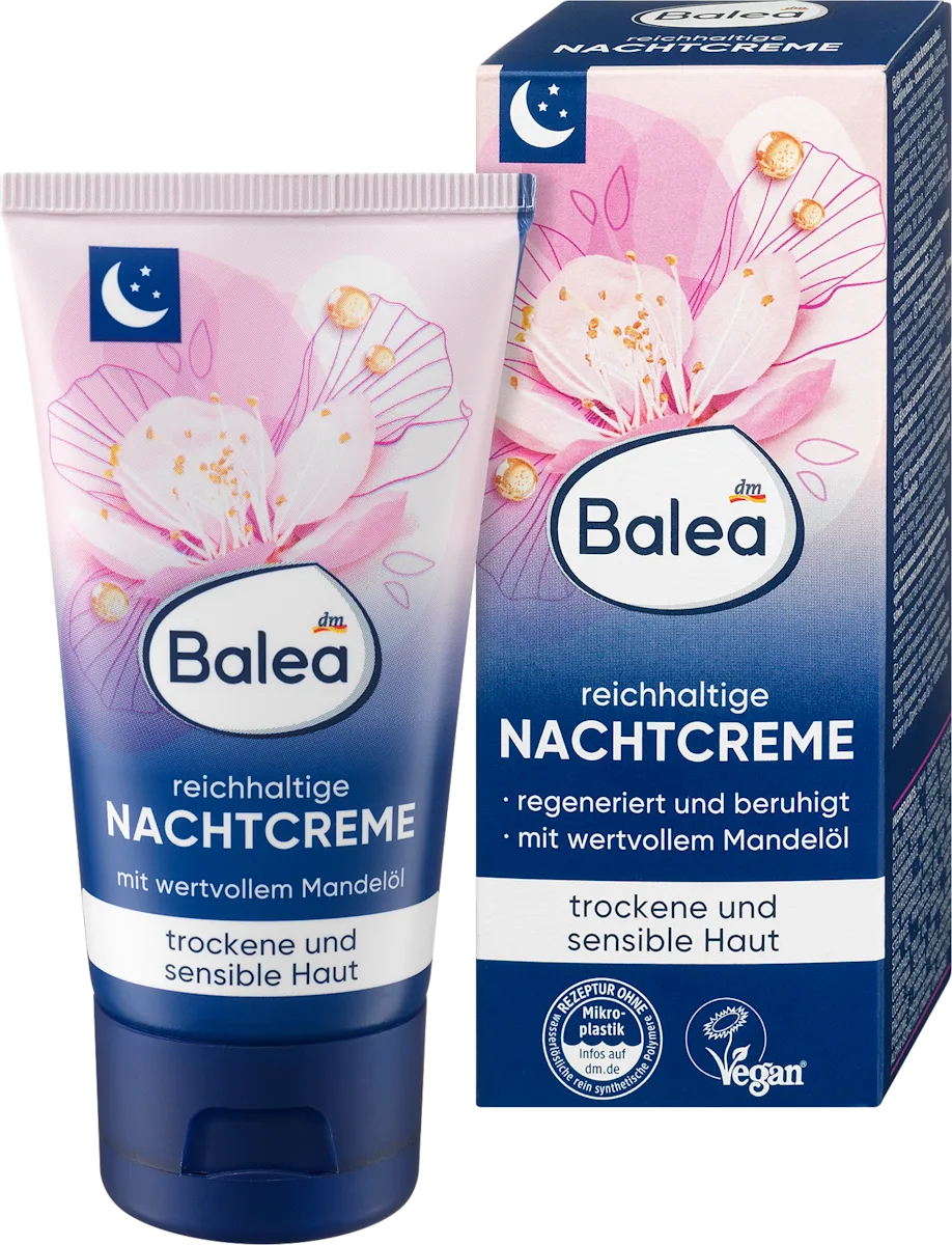 Noćna krema za suvu i osetljivu kožu lica, 50 ml