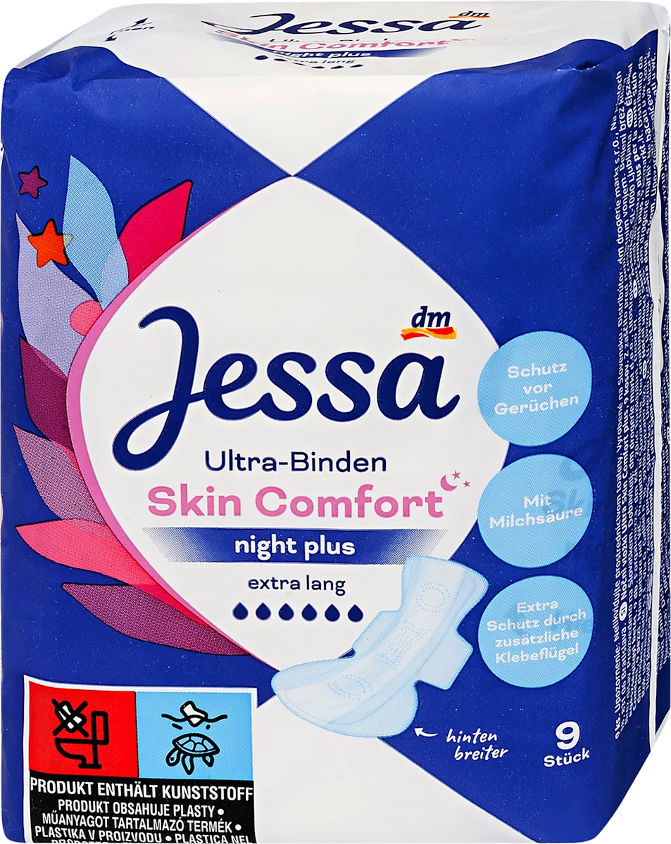 Noćni ciklusni ulošci- SKIN COMFORT, 9 kom