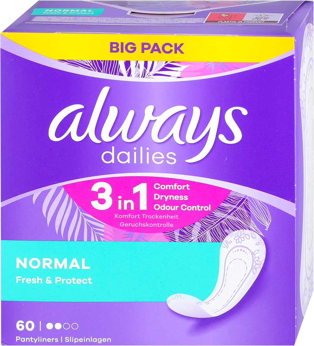 NORMAL, Fresh & Protect, dnevni ulošci, 60 kom