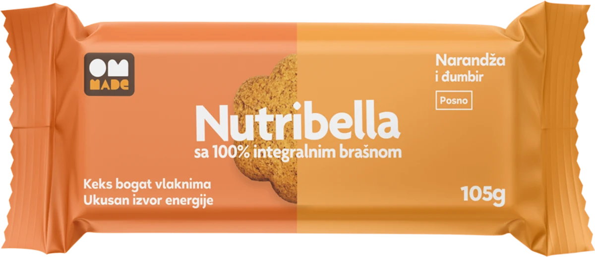 Nutribella keks - Narandža i đumbir, 105 g