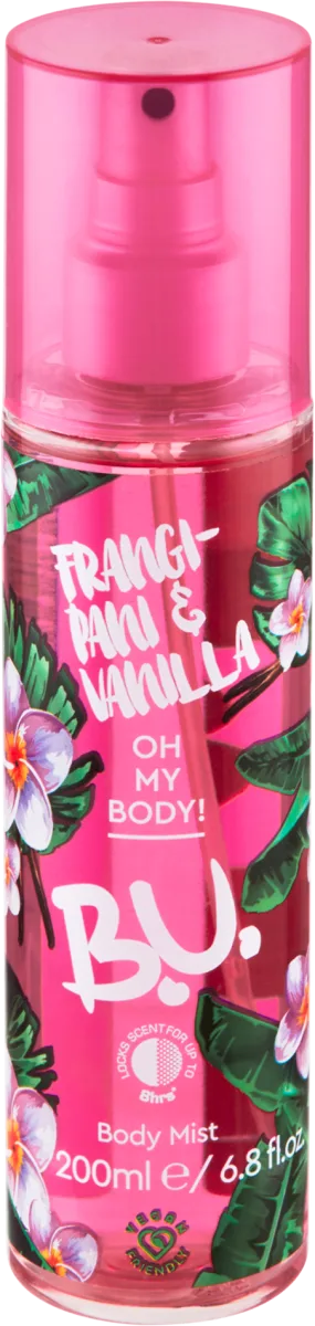 Oh My Body! Frangipani & Vanilla ženski body mist, 200 ml