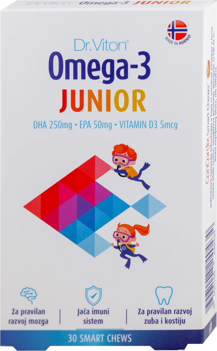 Omega-3 JUNIOR meke tablete za žvakanje - DHA..., 30 kom
