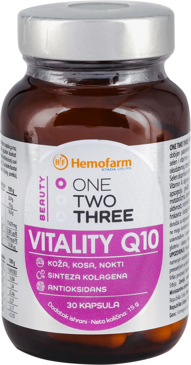 ONE TWO THREE BEAUTY VITALITY Q10 kapsule, 30 kom