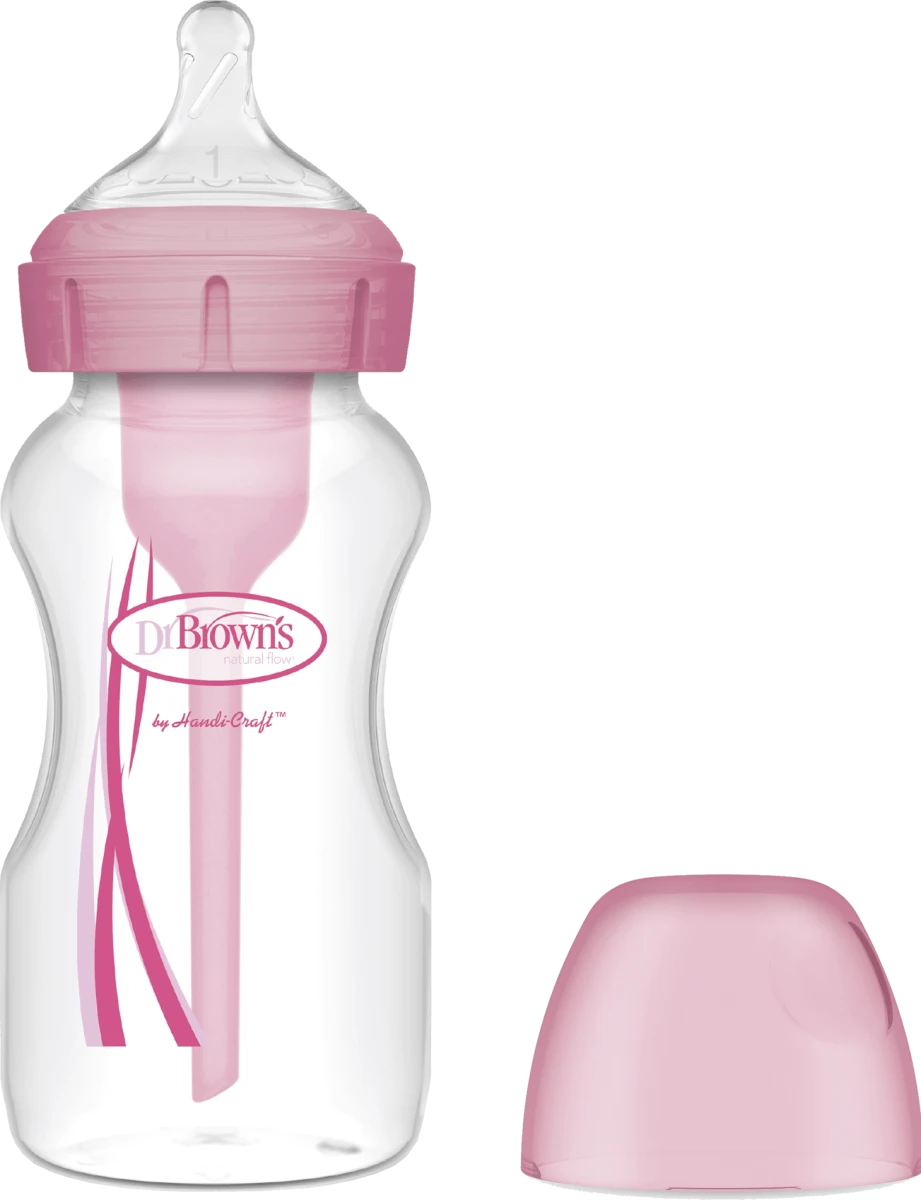 OPTIONS+ Anti-colic flašica za decu - roze, od..., 270 ml