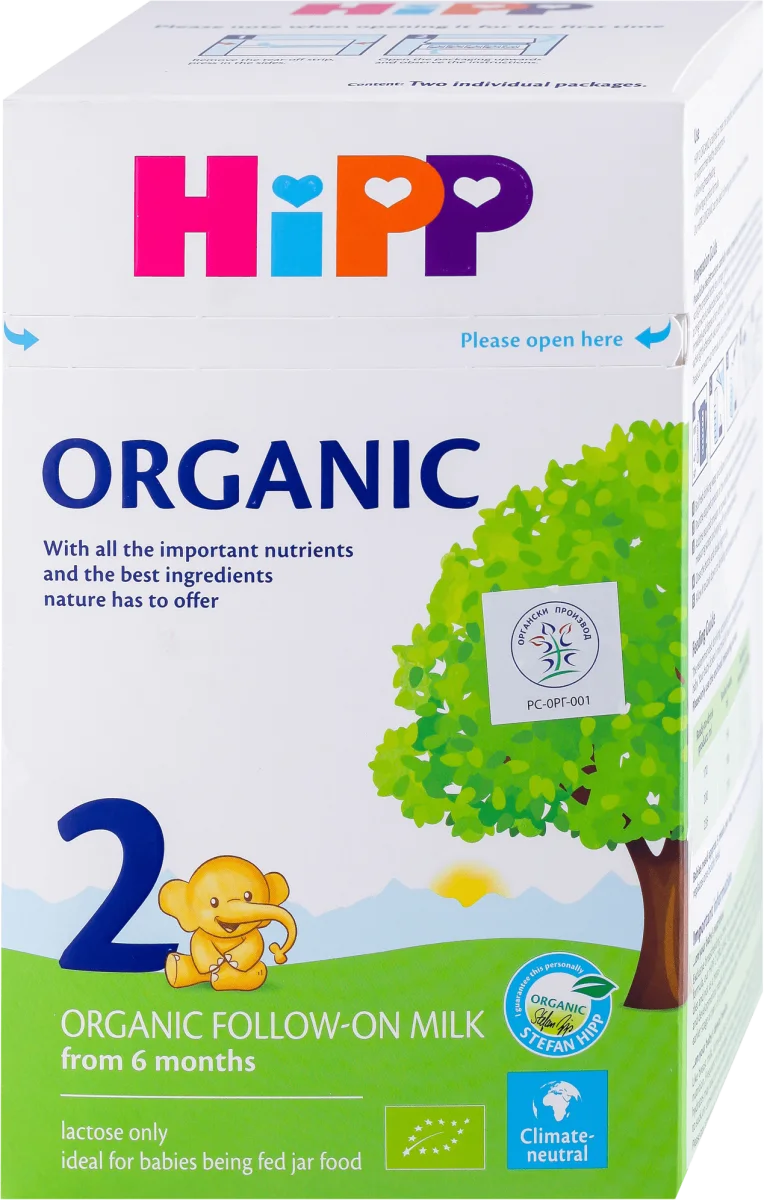 ORGANIC 2 prelazno mleko za odojčad, od 6. meseca, 800 g