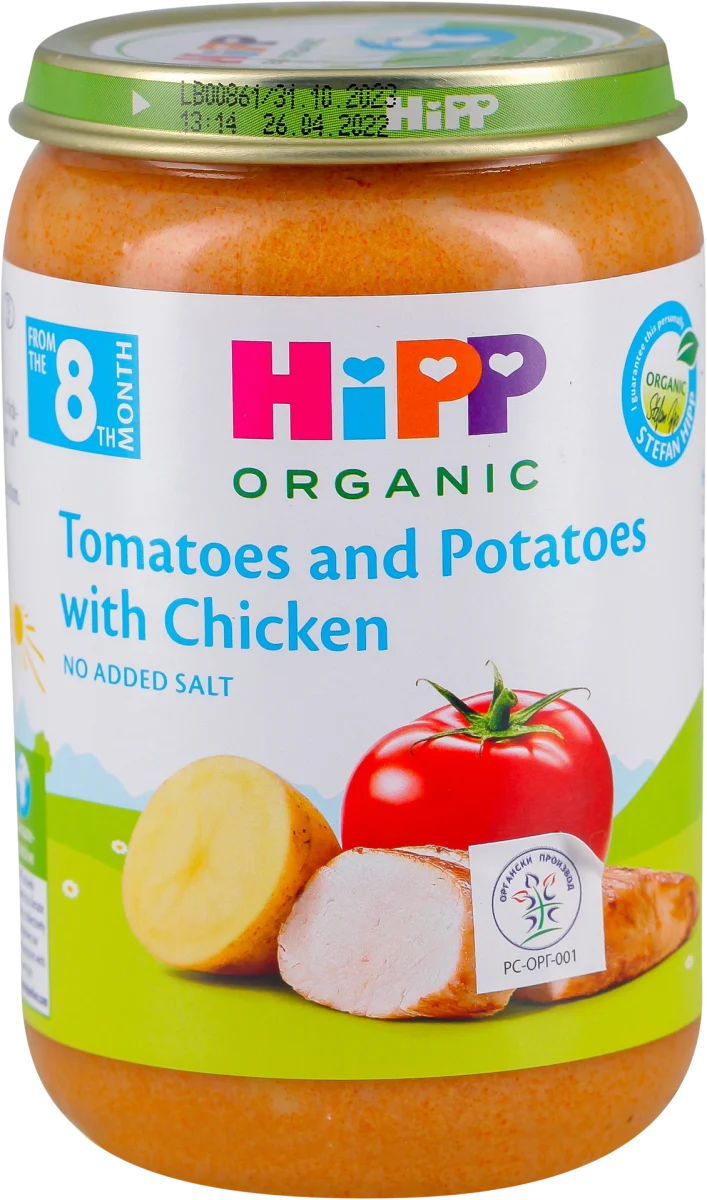 ORGANIC kašica - krompir i paradajz sa piletinom,..., 220 g