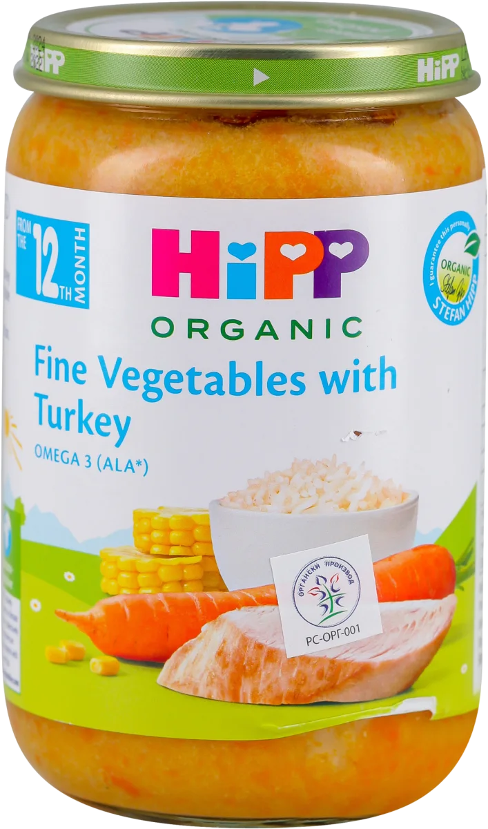 ORGANIC kašica - povrće sa ćuretinom , od 12...., 220 g