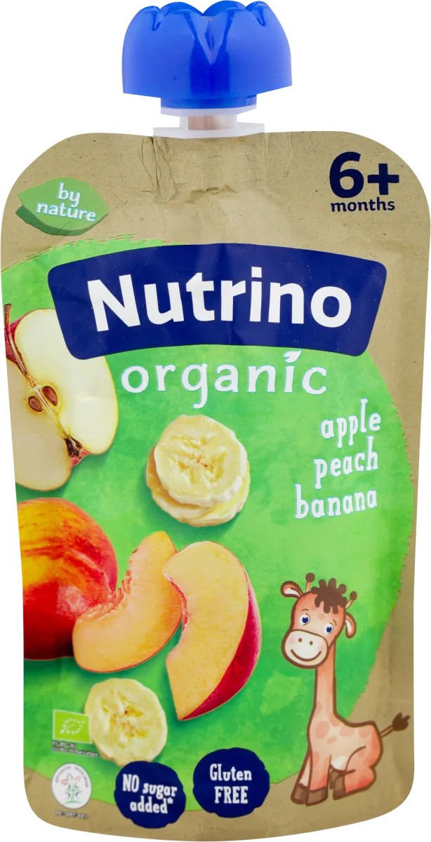 Organic pauč - jabuka, breskva i banana, 6+ meseci, 100 g