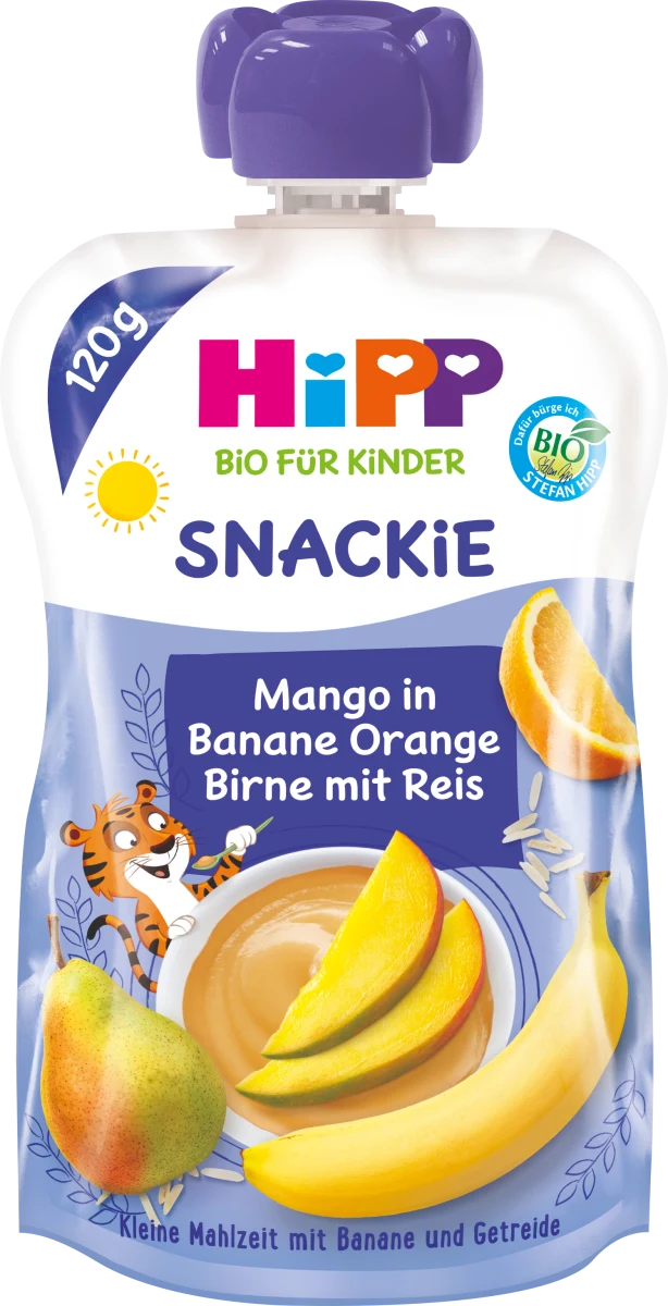 ORGANIC SNACKIE voćni pire - mango, banana,..., 120 g