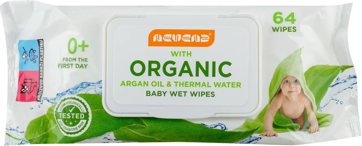 ORGANIC vlažne maramice za bebe - organsko..., 64 kom