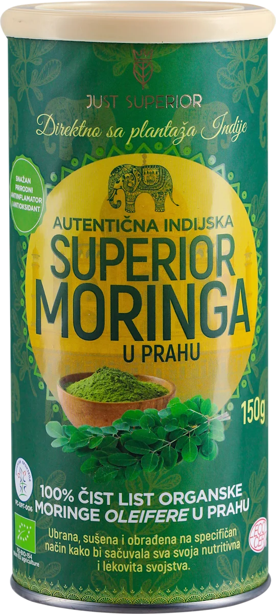 Organska INDIJSKA SUPERIOR MORINGA U PRAHU, 150 g