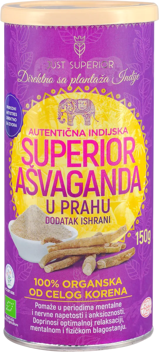 Organska SUPERIOR AŠVAGANDA U PRAHU, 150 g