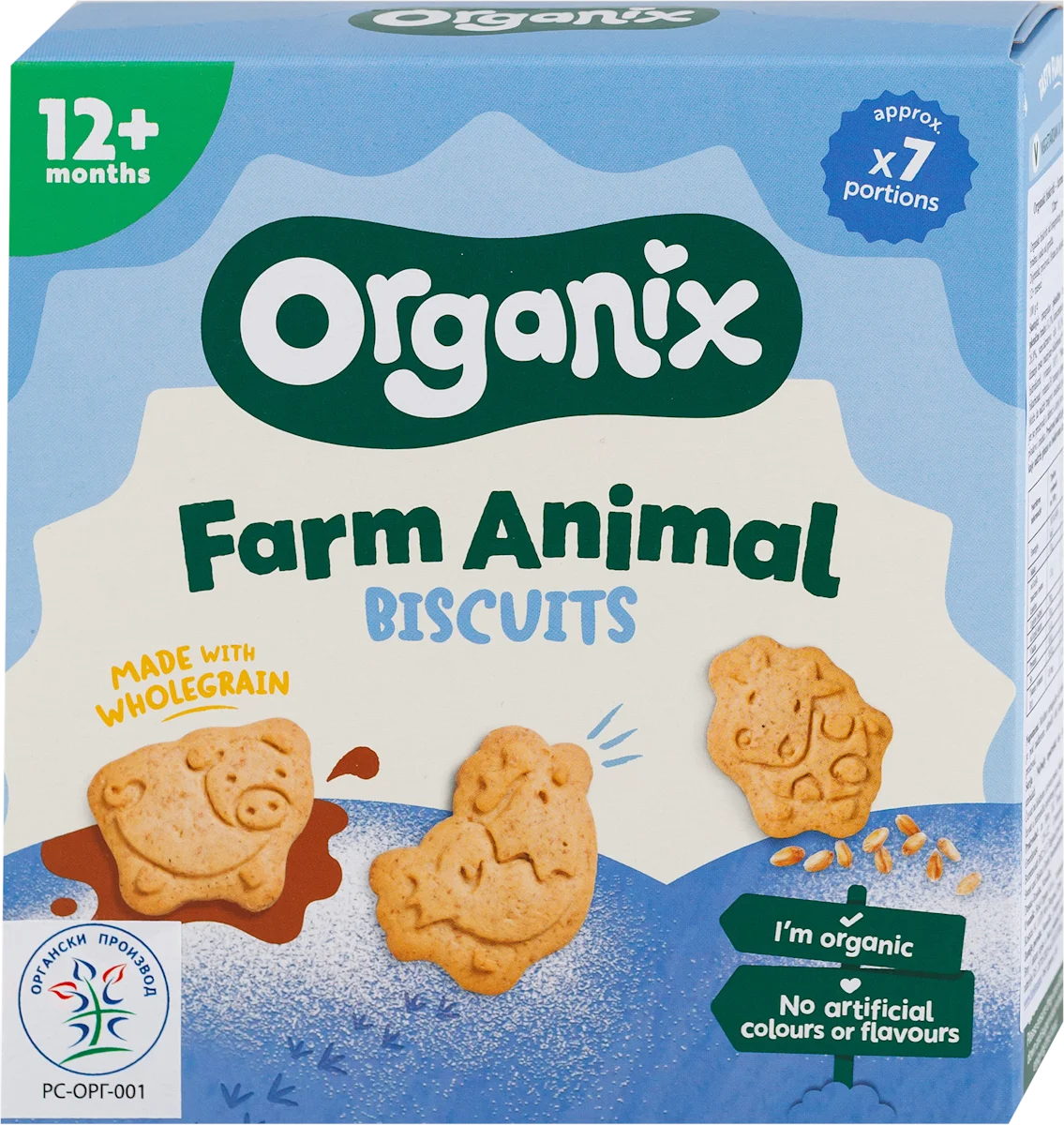 Organski biskviti Farma životinja, 12m+, 100 g
