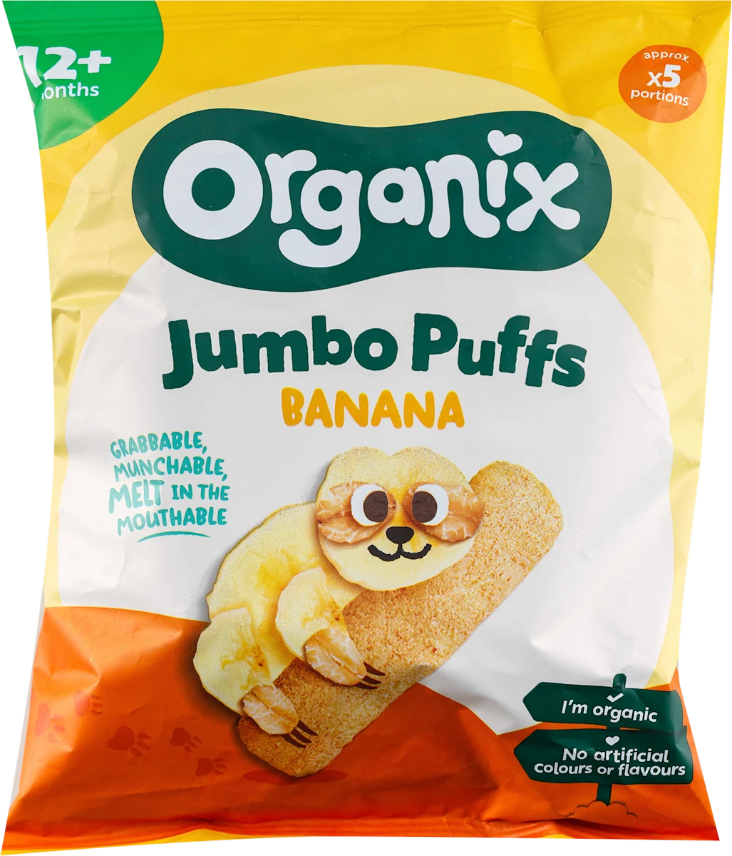 Organski pečeni ekstrudirani kukuruzni i ovseni flips sa prelivom od banane, 12+ meseci, 25 g