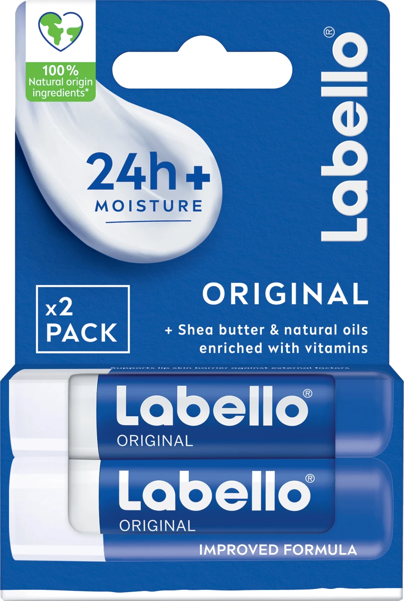 ORIGINAL x2 PACK 24h+ MOISTURE balzam za usne,..., 9,6 g