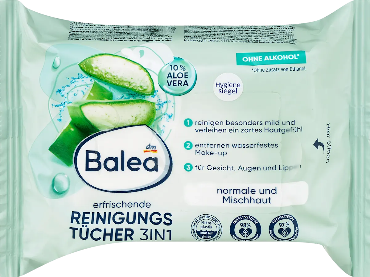 Osvežavajuće maramice za čišćenje lica, aloe..., 25 kom