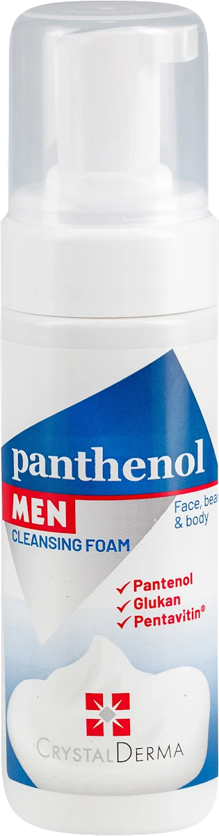 panthenol MEN pena za čišćenje lica, brade i tela, 150 ml