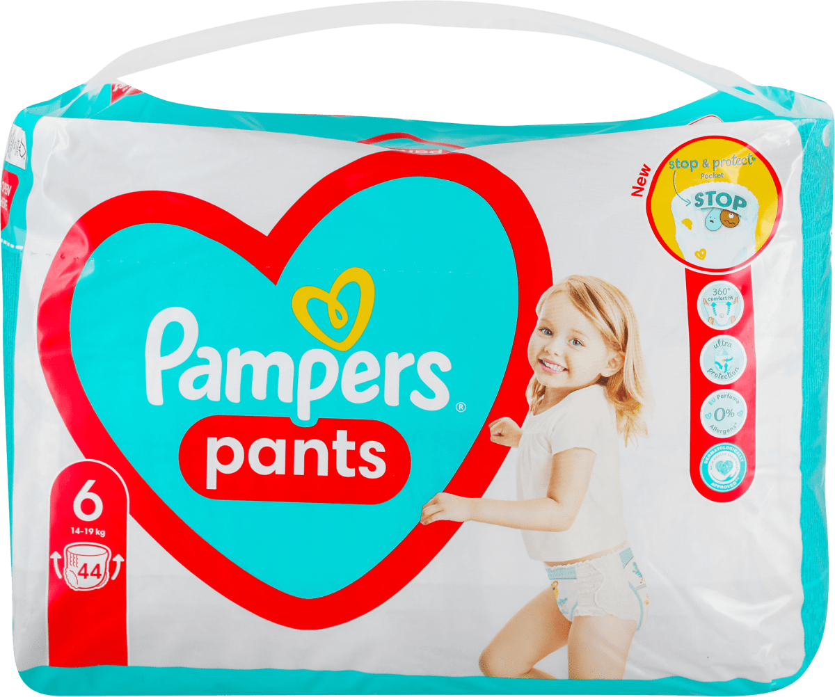 Pants, pelene gaćice, veličina 6  (15+ kg), 44 kom