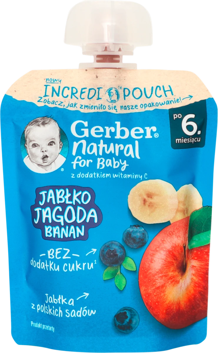 Pauč - jabuka, borovnica i banana, 6m+, 80 g