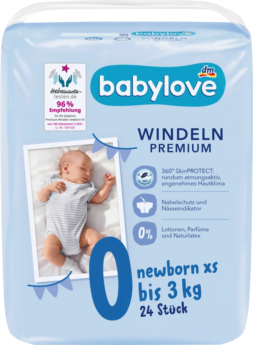 Pelene newborn XS veličina 0 (do 3 kg), 24 kom