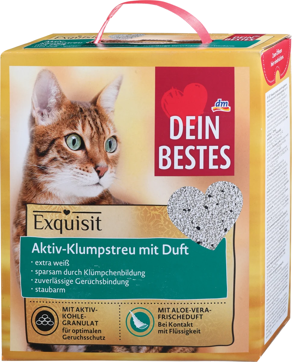 Pesak za mačke sa aktivnim ugljem i aloe verom, 6 l