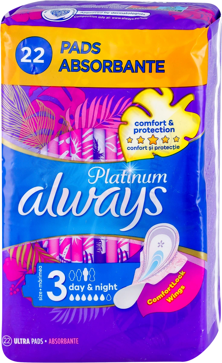 Platinum 3 day&night, ciklusni ulošci, 22 kom