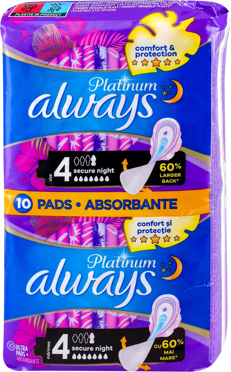 Platinum 4 secure night, ciklusni ulošci, 10 kom