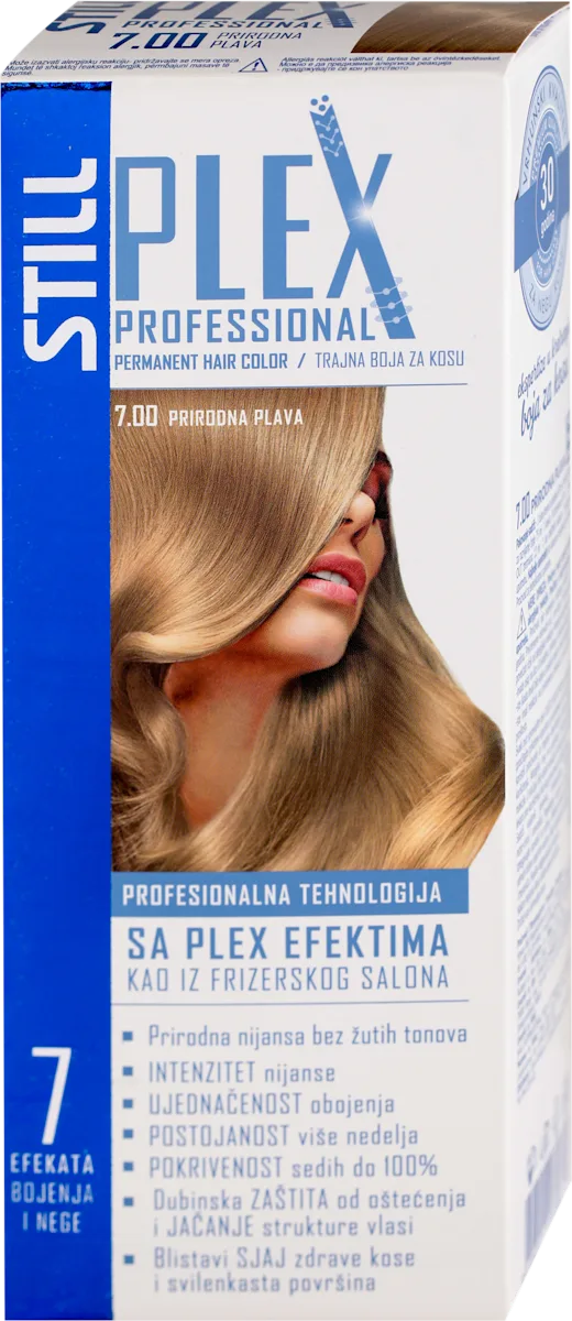 PLEX COLOR 7.00 - PRIRODNA PLAVA boja za kosu, 1 kom
