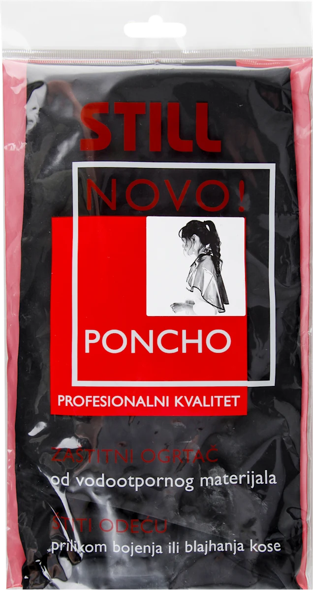 PONCHO zaštitni ogrtač tokom farbanja ili brijanja, 1 kom