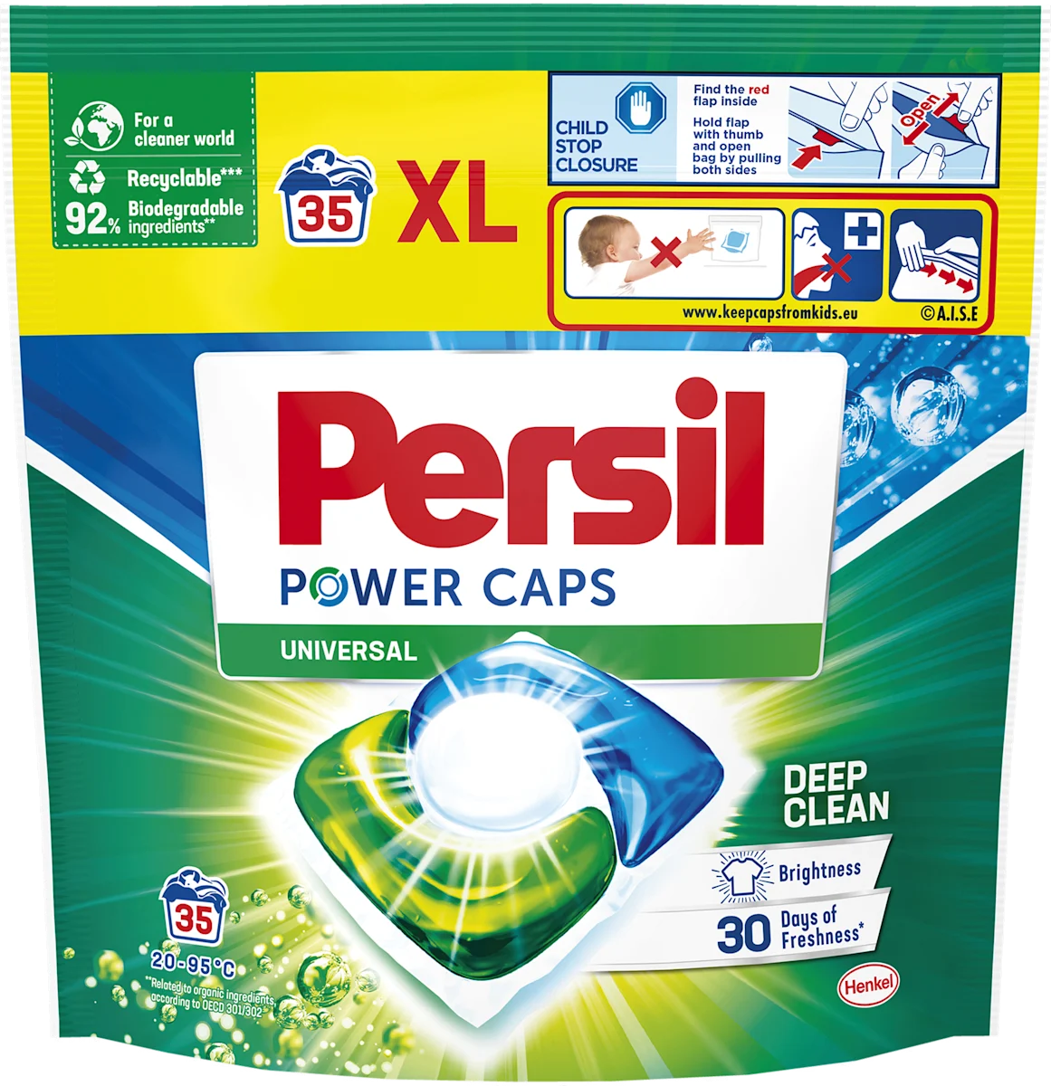POWER CAPS UNIVERSAL kapsule za pranje veša, 35 kom
