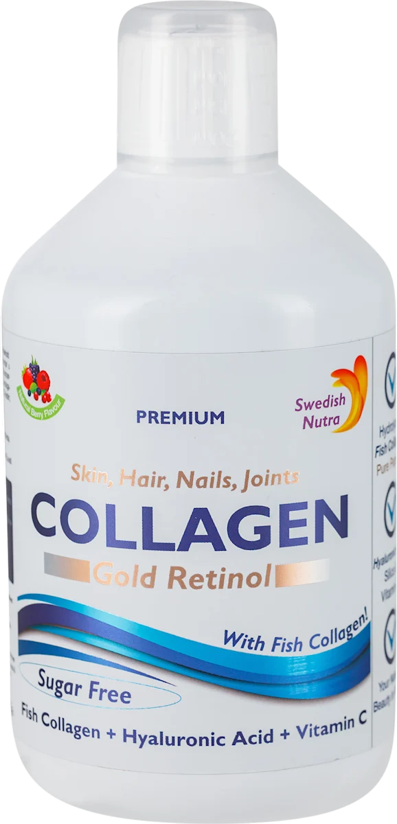 PREMIUM COLLAGEN Gold Retinol tečni dodatak ishrani, sa zaslađivačima, 500 ml