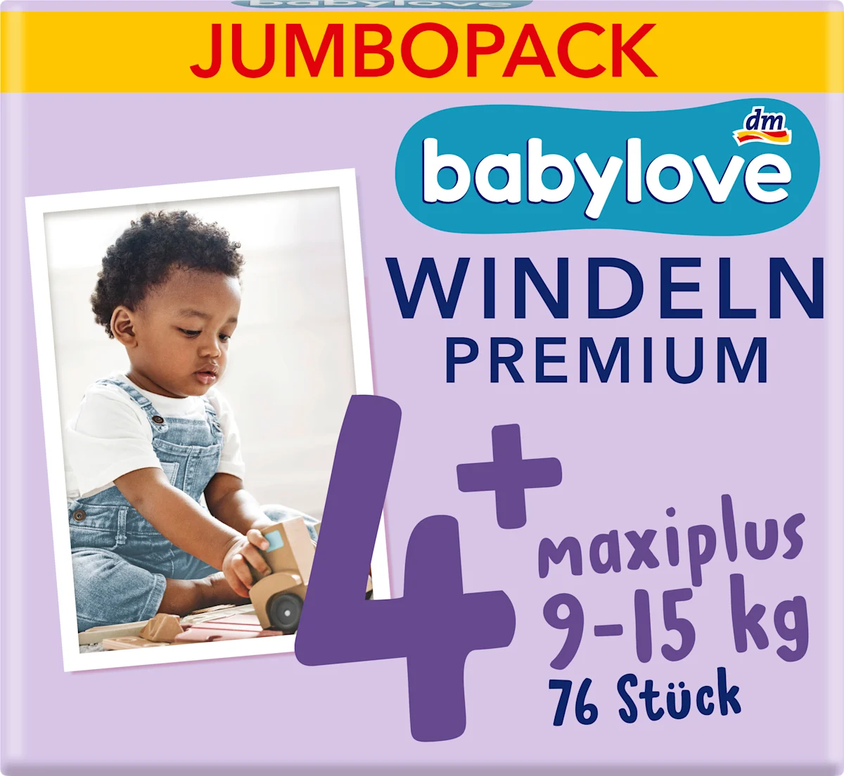 PREMIUM pelene JUMBOPACK, maxiplus veličina 4+..., 76 kom