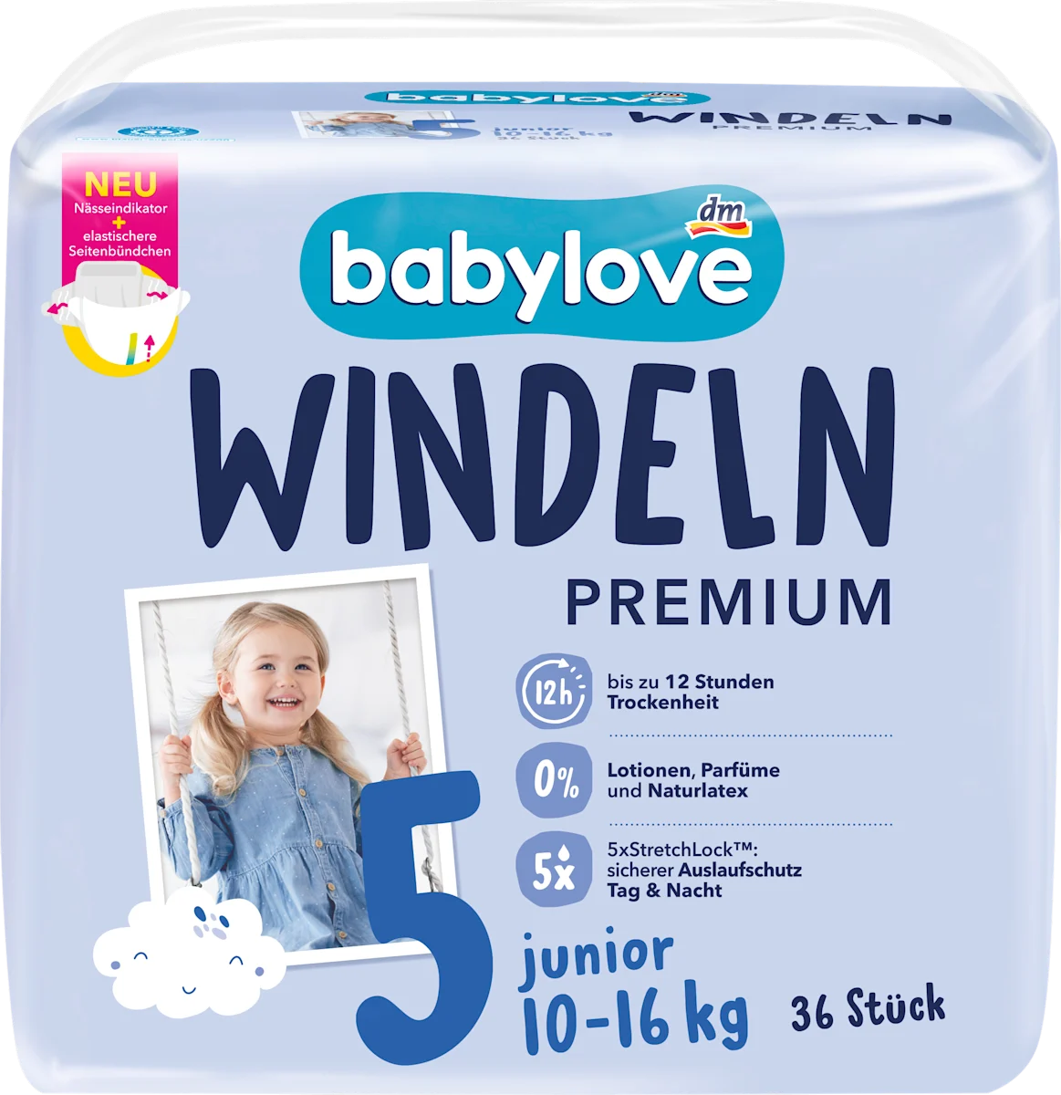 PREMIUM pelene junior, veličina 5 (10-16 kg), 36 kom