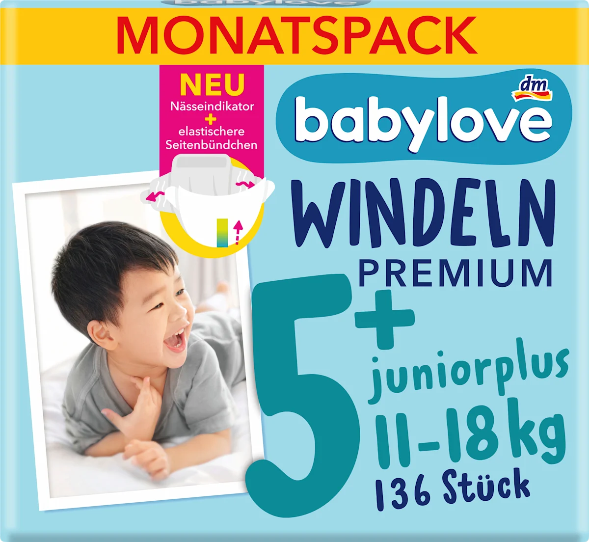 Premium pelene juniorplus veličina 5+ (11-18 kg) - mesečno pakovanje, 4x34kom, 136 kom
