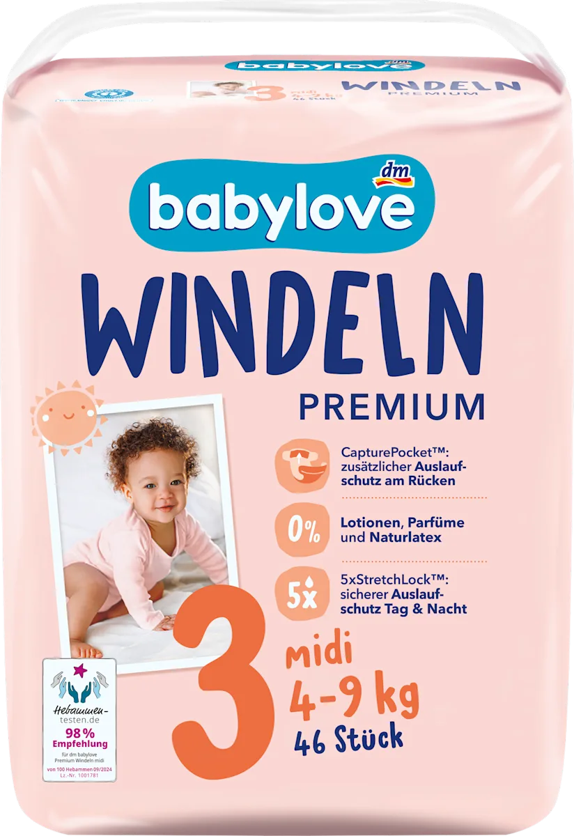 PREMIUM pelene midi, veličina 3 (4-9kg), 46 kom