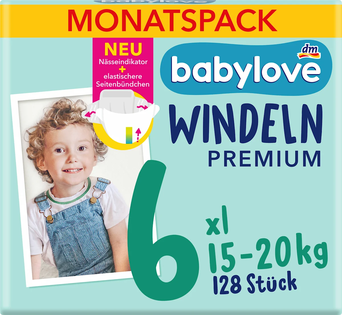 PREMIUM pelene, xl veličina 6 (15-20 kg) - mesečno pakovanje, 4x32kom, 128 kom