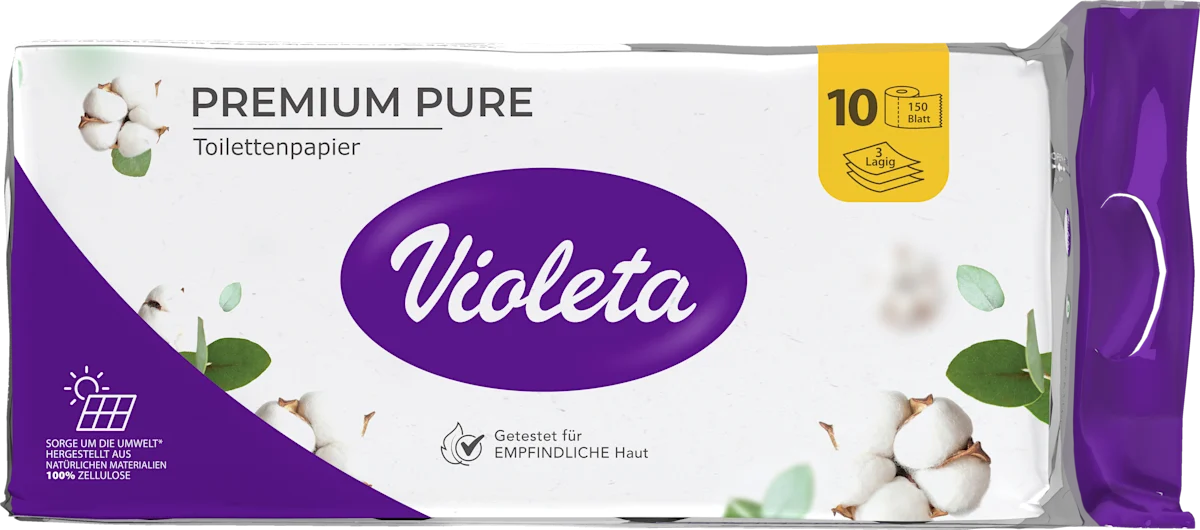 PREMIUM PURE troslojni toaletni papir, 10 kom