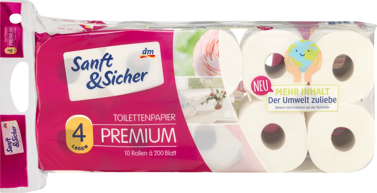 Premium toaletni papir, 4-slojni, 10 kom