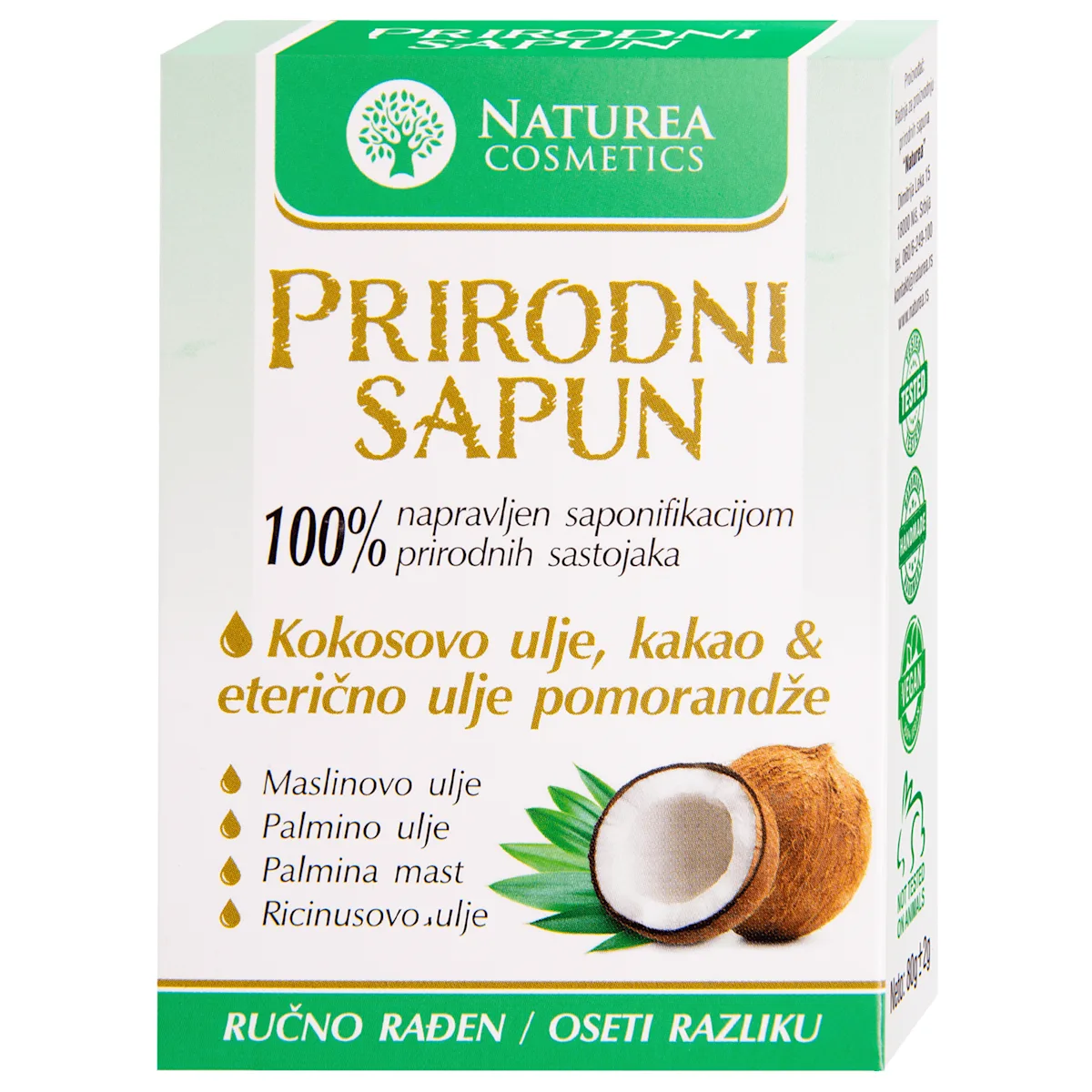 PRIRODNI sapun - kokosovo ulje, kakao & eterično..., 80 g